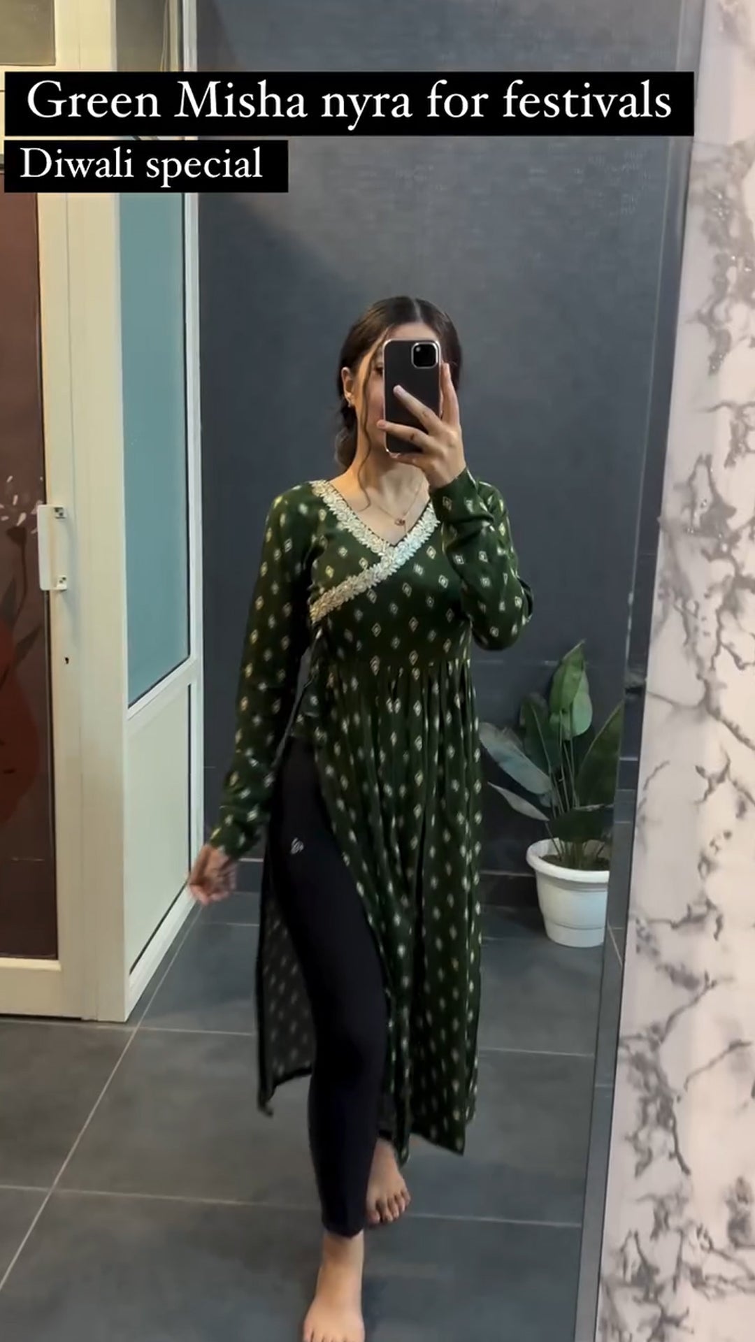 Green Cotton Less Misha Nyra Kurtis