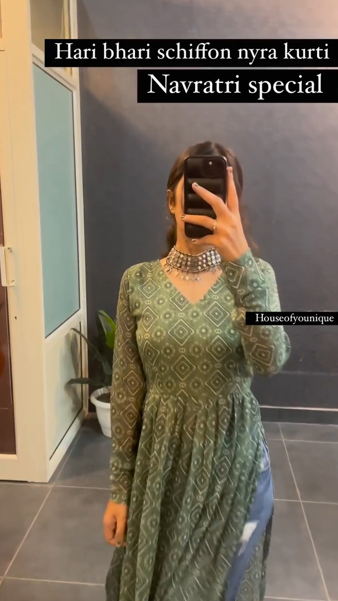 New Printed Schiffon Nyra Kurtis