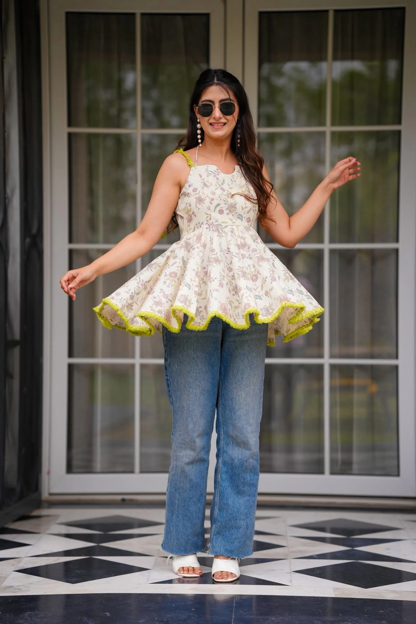 PEPLUM BLOOM TOP