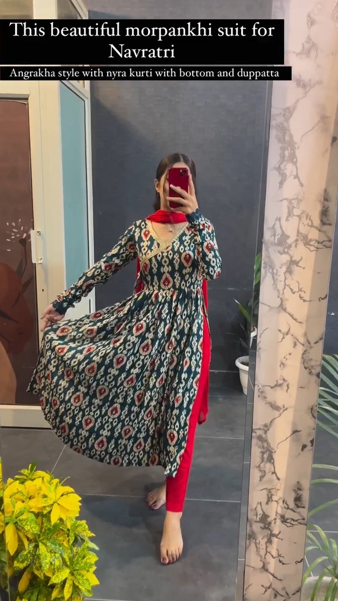 Angrakha Style With Nyra Kurti With Duptta