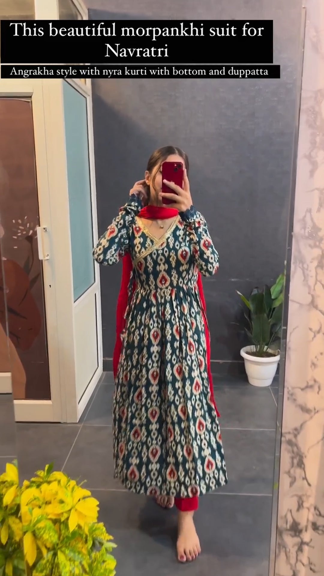 Angrakha Style With Nyra Kurti With Duptta