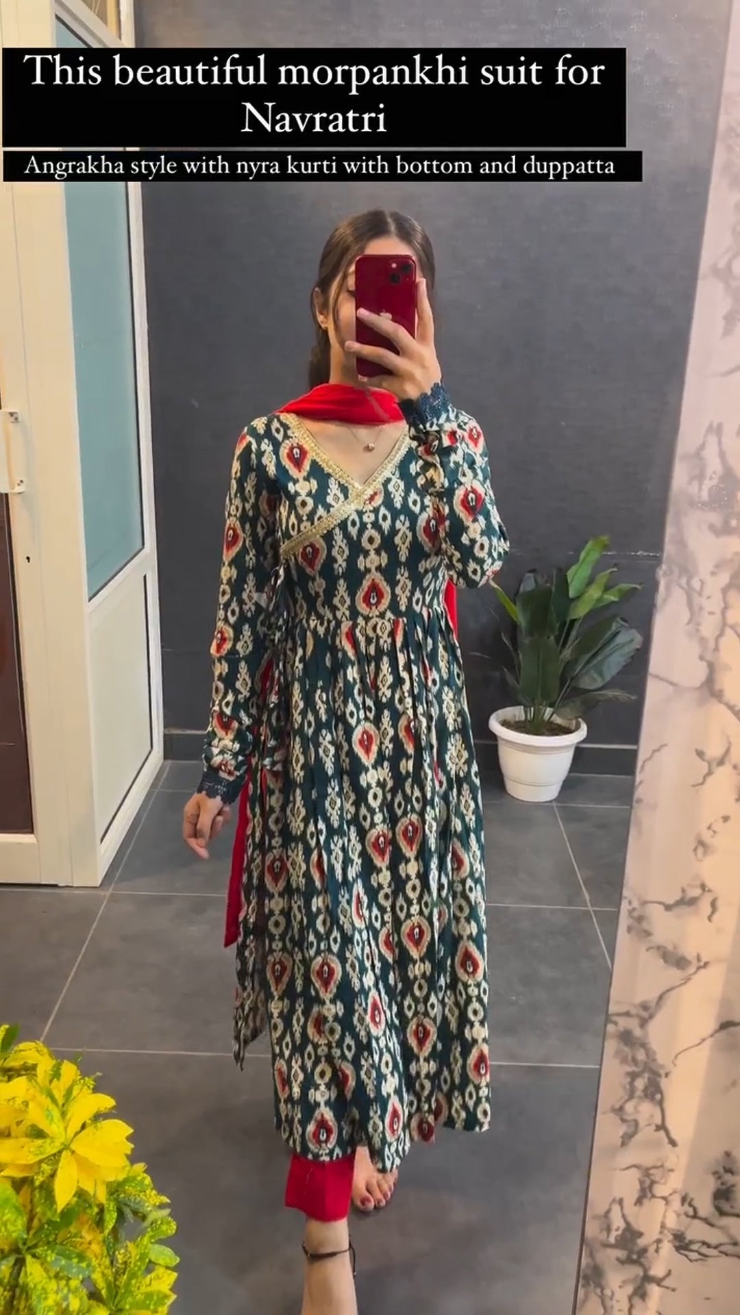 Angrakha Style With Nyra Kurti With Duptta