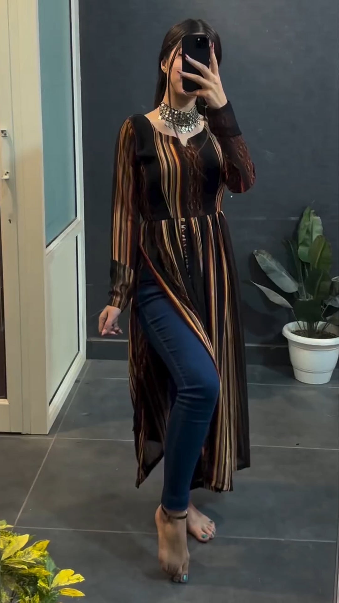 Multi Striped Nyra Kurti