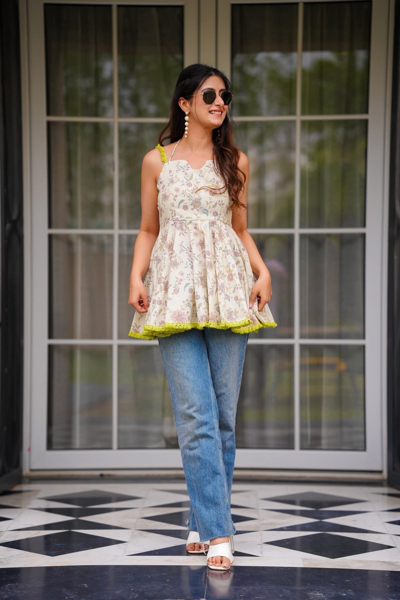 PEPLUM BLOOM TOP