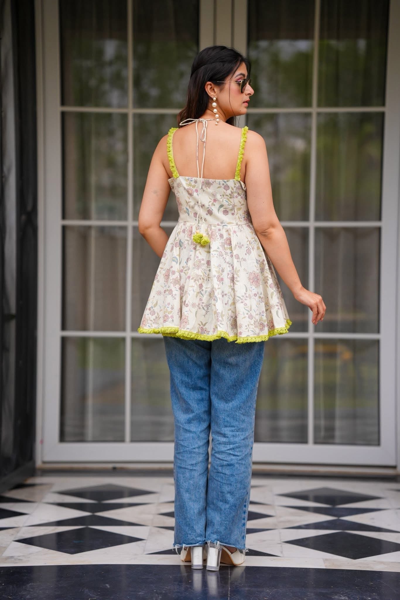 PEPLUM BLOOM TOP