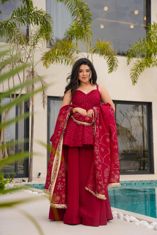 CRIMSON BLUSH KURTA SET
