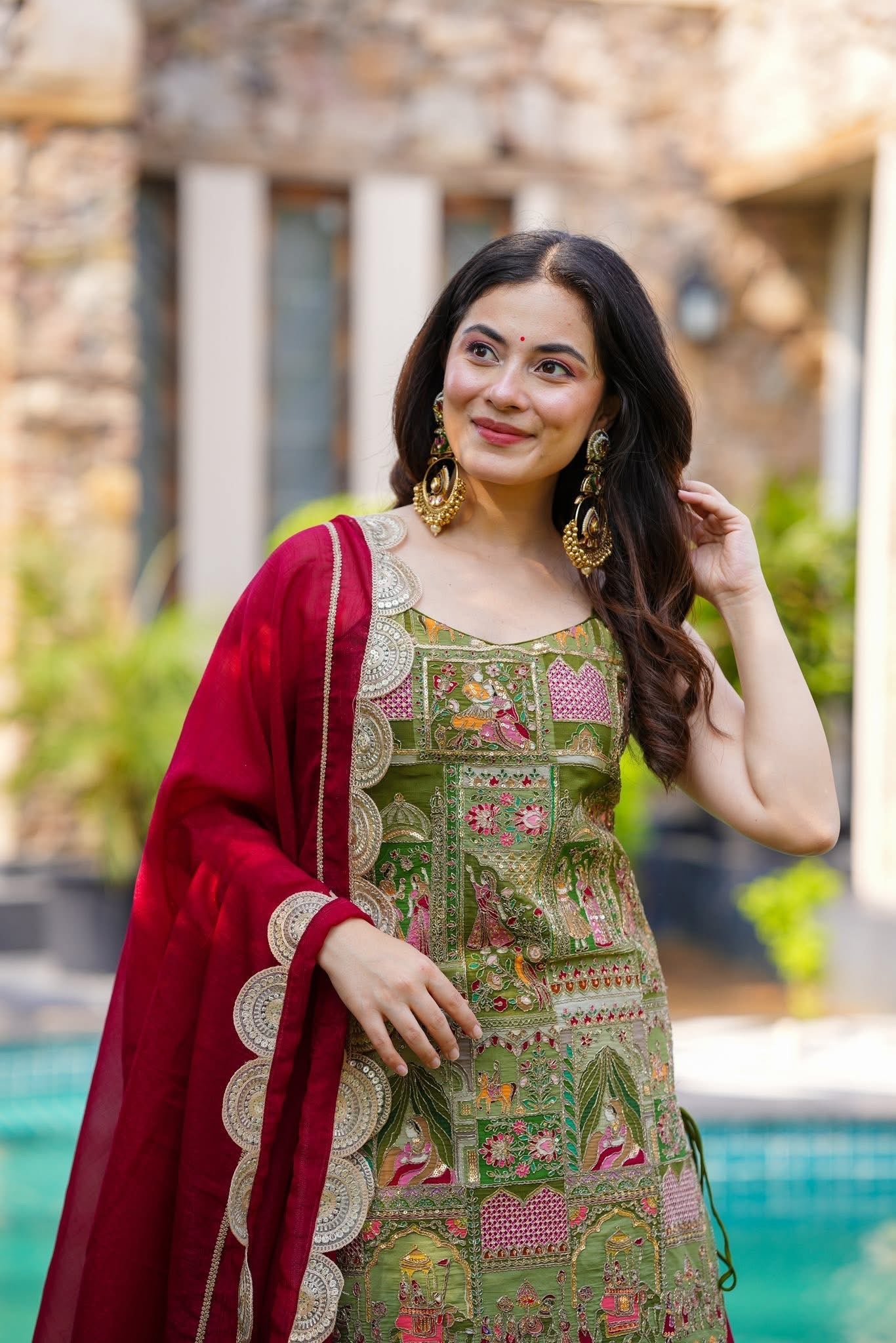 PANKHURI EMBROIDERED KURTA SET