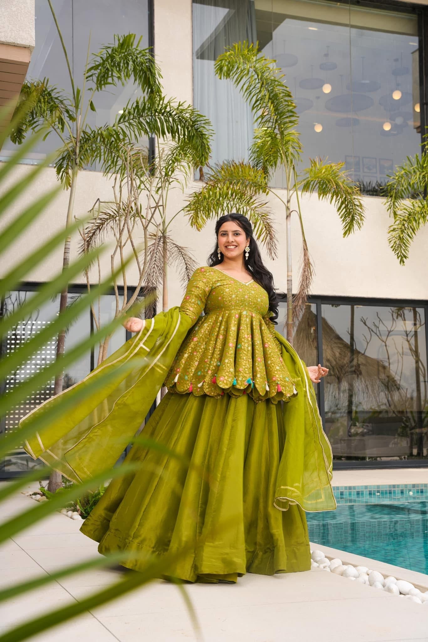 NARGIS FIZA GREEN KURTA SET