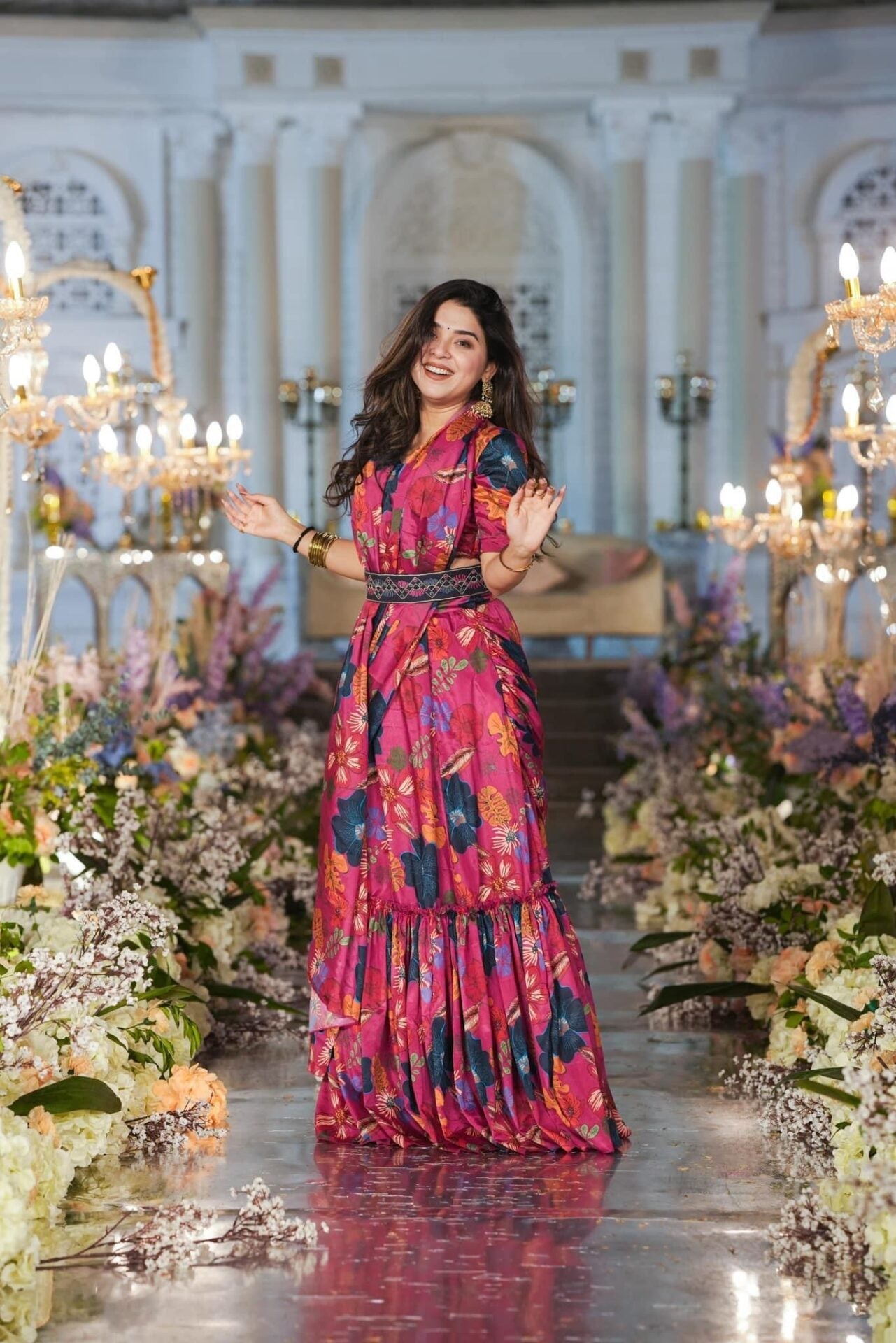 CREPE DRAPED SAREE