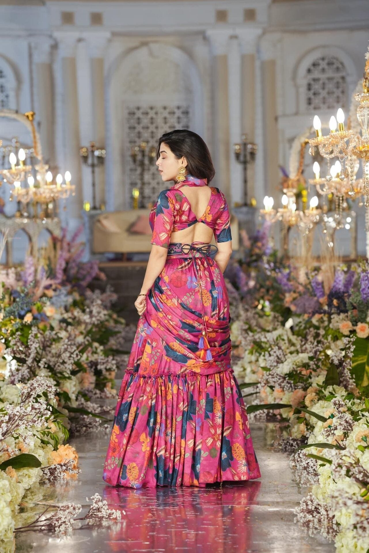CREPE DRAPED SAREE
