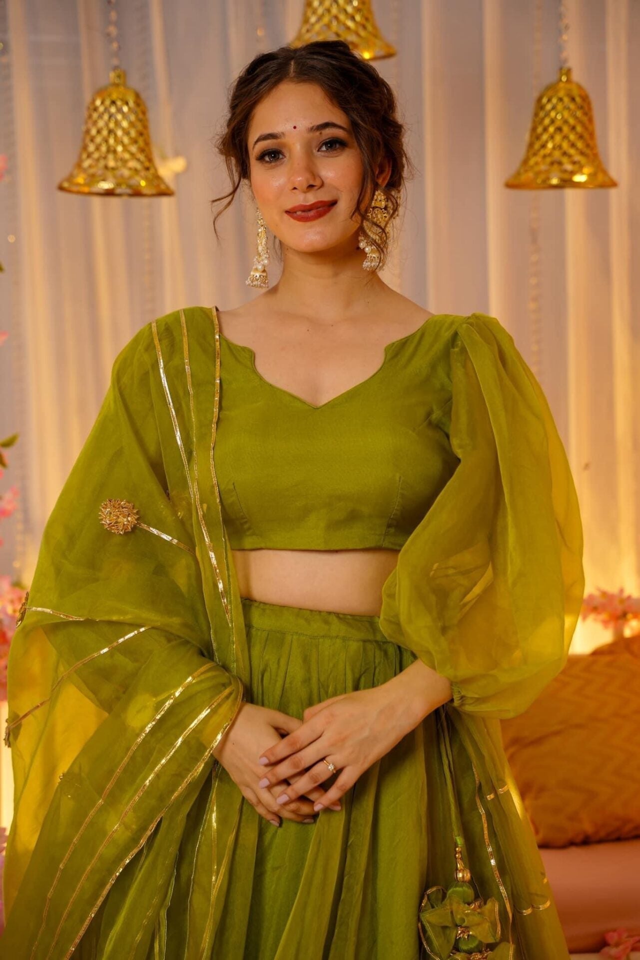 GREEN AMETHYST ELEGANCE LEHENGA SET